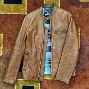 Schott 530 Waxed Pebbled Café Racer Jacket